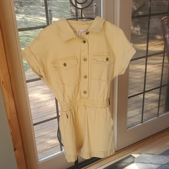 Sadie & Sage Mango Button-Up Sz. S Romper with Pockets - Picture 1 of 16